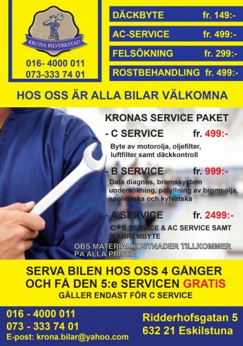 KRONA BILVERKSTAD REKLAM A5 SID1